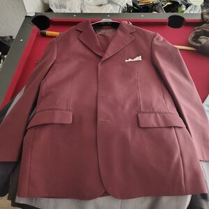 Elegant Maroon Men's Suit Jacket